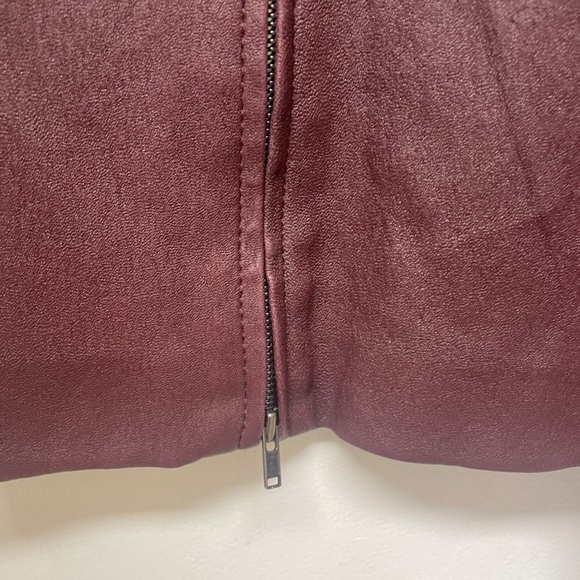 THEORY BURGUNDY LAMB LEATHER FRAYLAN DRESS ZIPPERS EUC - Picture 12 of 14